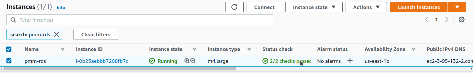 EC2 console