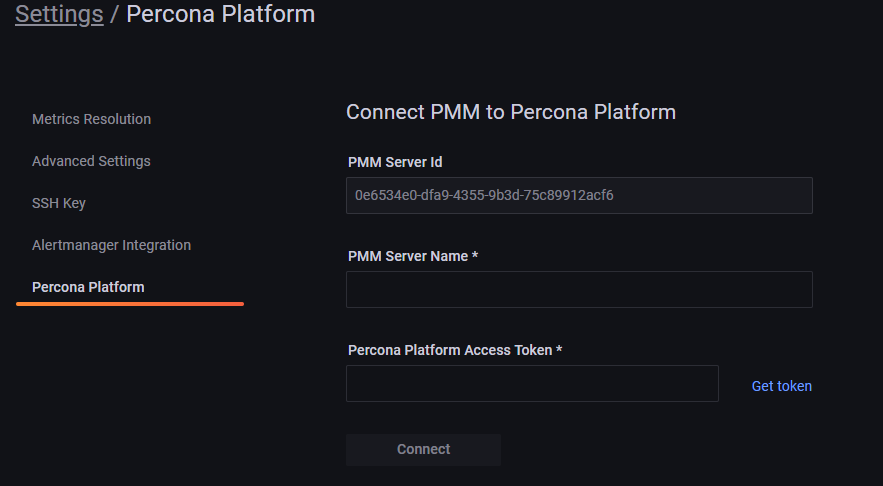 Connect PMM to Percona Platform